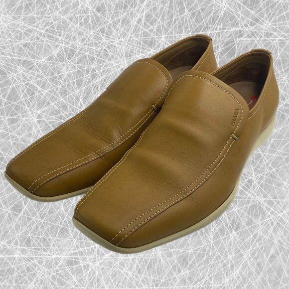 Authentic Vintage Prada light Brown Leather Loafers - Mens Size 8.5 - Picture 3 of 9